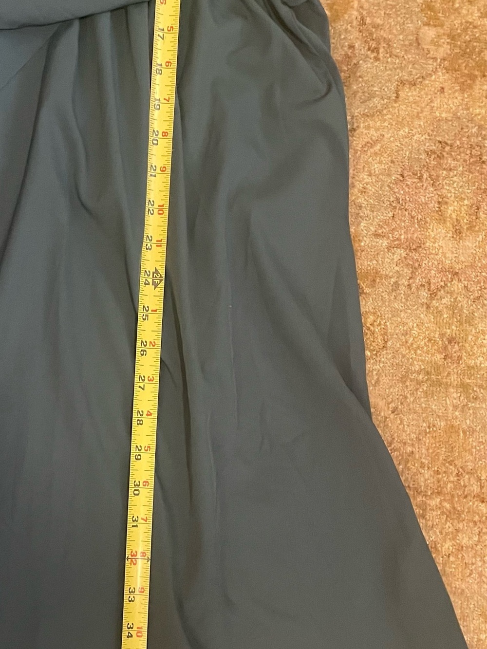Faux Wrap Dress with Flutteri Sleeves in Deep Green - Picture 7 of 9